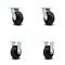 Service Caster 5 Inch Rubber on Steel Caster Set with Roller Bearings 2 Swivel 2 Rigid SCC SCC-30CS520-RSR-2-R520-2 - alternate 2